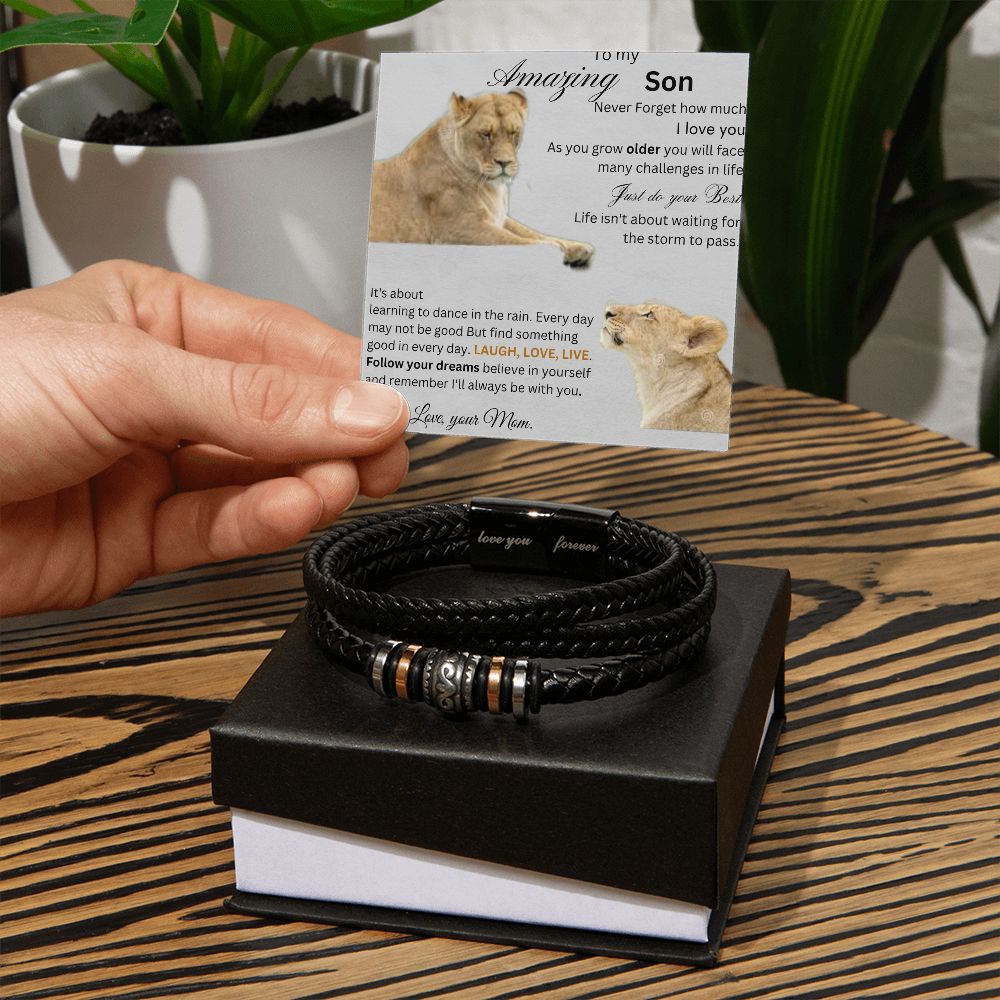 My Amazing Son - Men's "Love You Forever" Bracelet