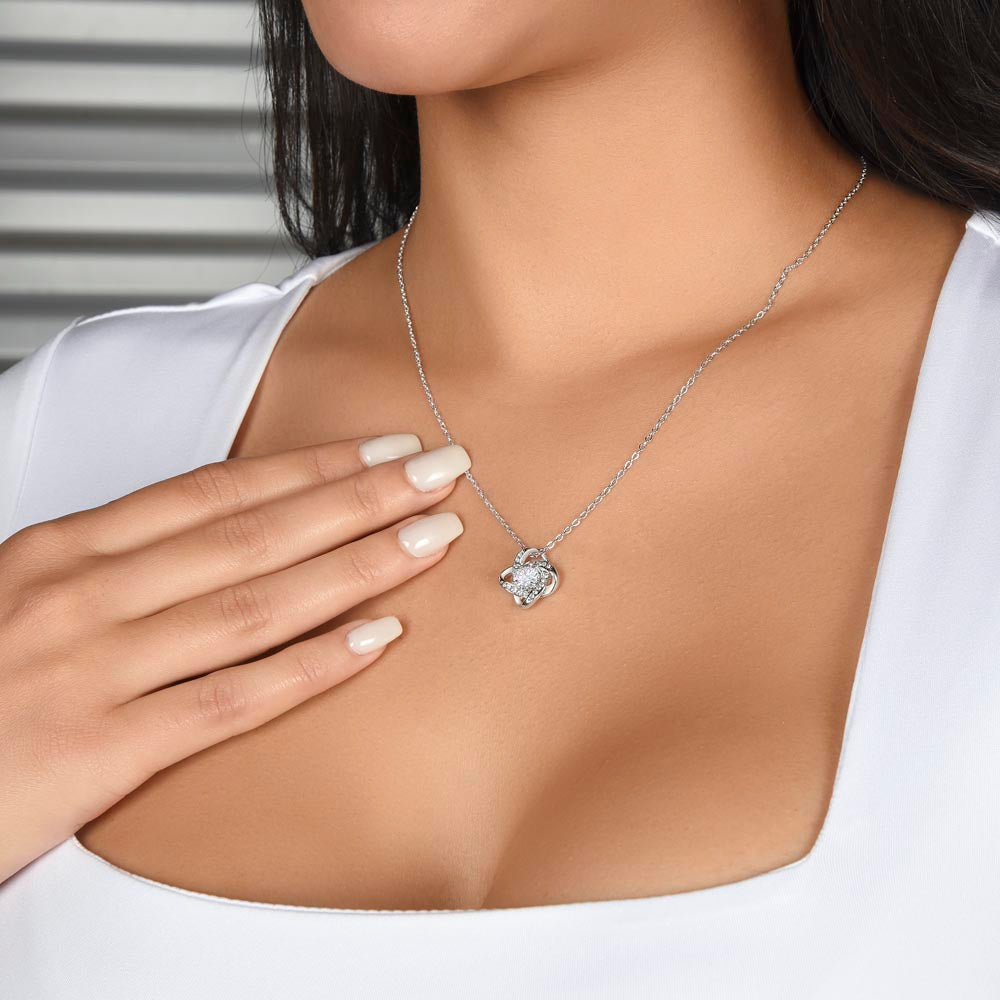 Best Bonus Daughter|| Love Knot Necklace.