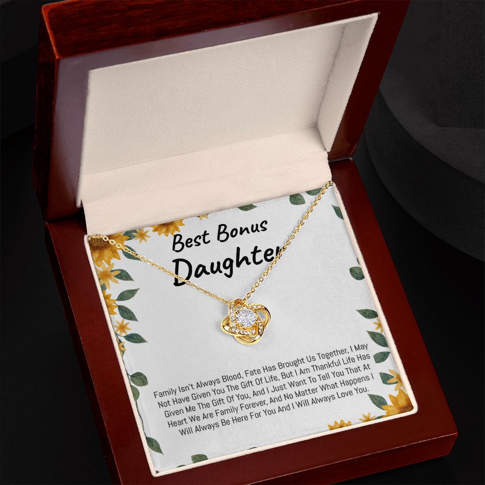 Best Bonus Daughter|| Love Knot Necklace.