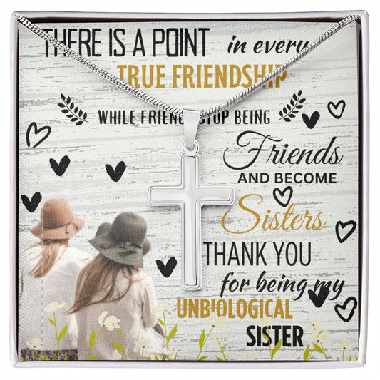 True Friendship Cross Necklace