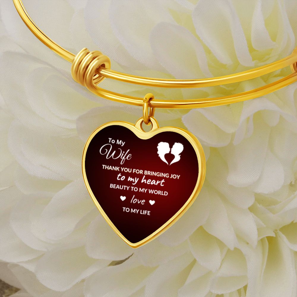 To My Wife Love Forever - Heart Keychain