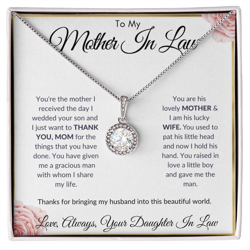 To My Mother In Law - Thank You - Eternal Hope Necklace