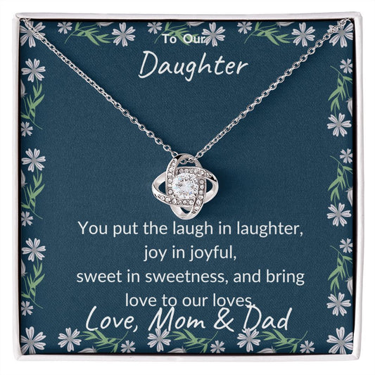 To Our Daughter - Love Knot Necklace