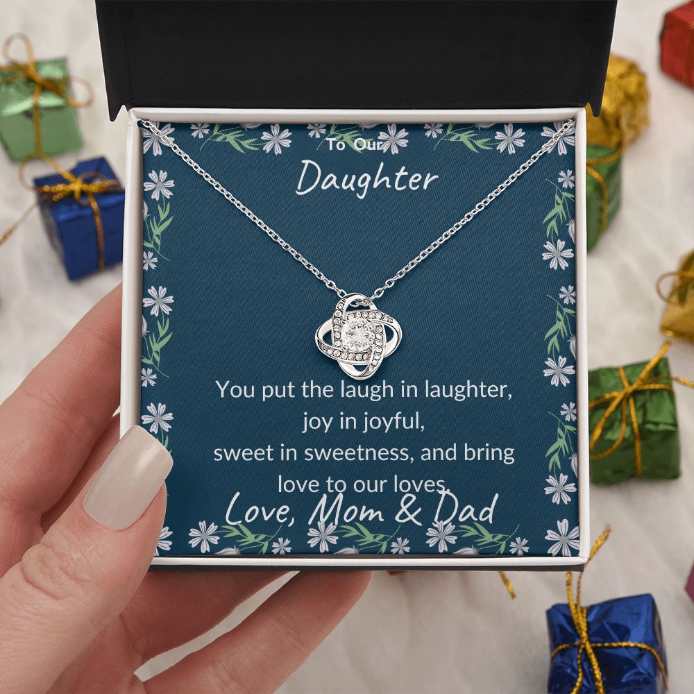 Love Knot Necklace To Our Sweet Daughter