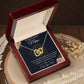 To My Beautiful Wife || Interlocking Hearts necklace