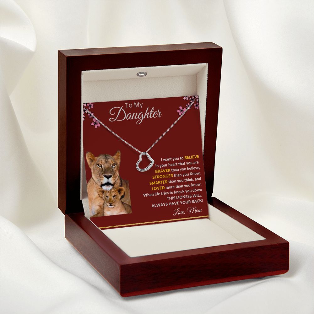 To My Daughter - Delicate Heart Necklace